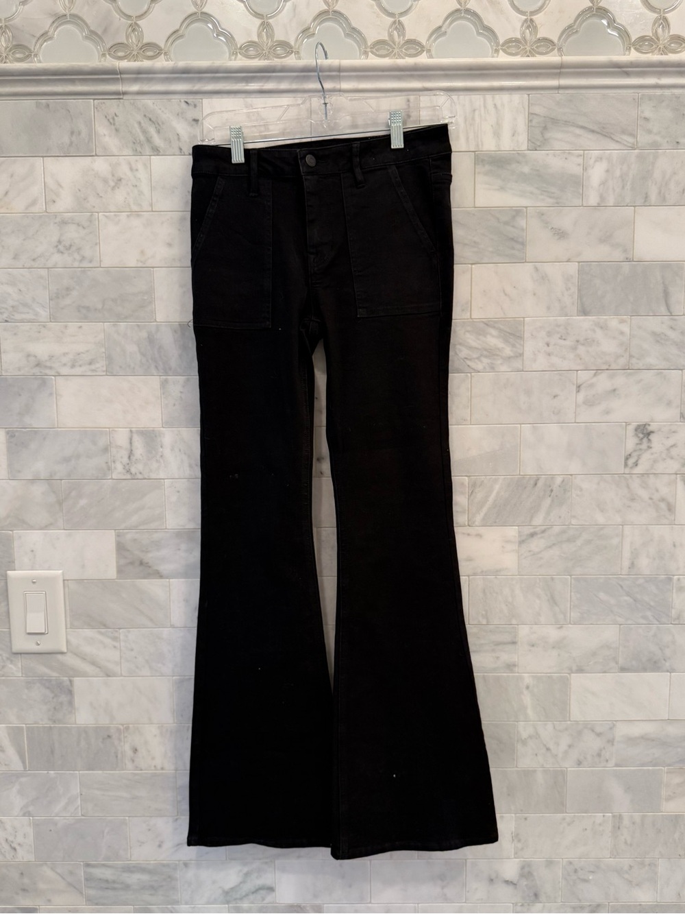 Black flare jeans, Harper Heritage denim